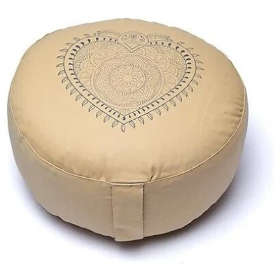 Just Be Meditationskissen Herz Beige