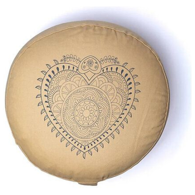 Just Be Meditationskissen Herz Beige