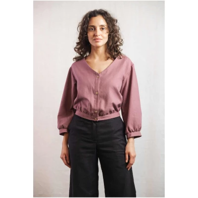 Jyoti Fair Works Damen vegan Bluse Sahay Dusty Pink