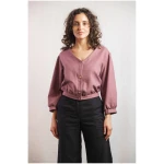 Jyoti Fair Works Damen vegan Bluse Sahay Dusty Pink