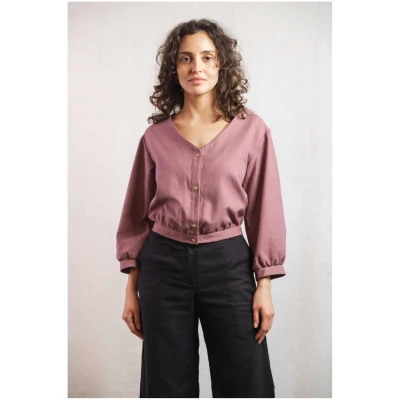 Jyoti Fair Works Damen vegan Bluse Sahay Dusty Pink