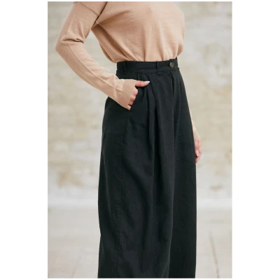 Jyoti Fair Works Damen vegan Culotte Awa Hanf/Tencel Schwarz