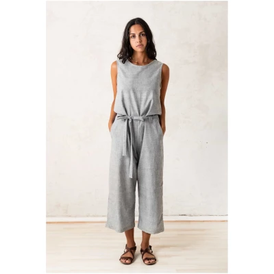 Jyoti Fair Works Damen vegan Jumpsuit Jalina Hellgrau