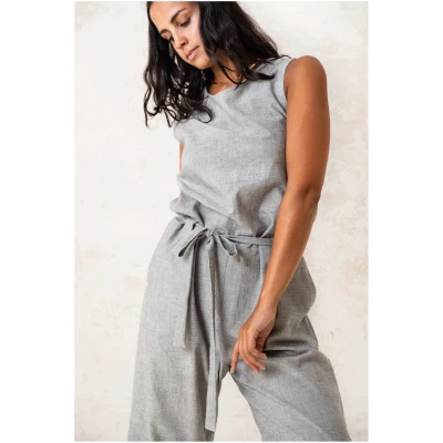 Jyoti Fair Works Damen vegan Jumpsuit Jalina Hellgrau