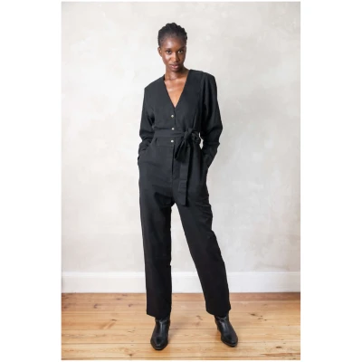 Jyoti Fair Works Damen vegan Jumpsuit Keerthi Hanf/Tencel Schwarz