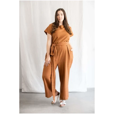 Jyoti Fair Works Damen vegan Jumpsuit Nirav Haselnussbraun