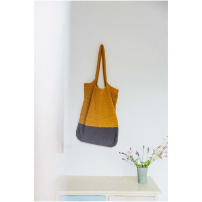 Jyoti Fair Works Damen vegan Shopper Meesu Curry & Grau