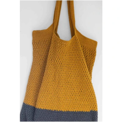 Jyoti Fair Works Damen vegan Shopper Meesu Curry & Grau