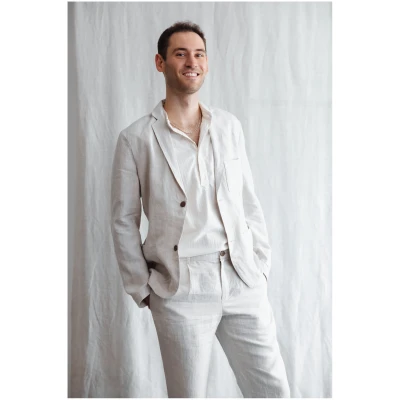 Jyoti Fair Works Herren vegan Blazer Jadu Off White