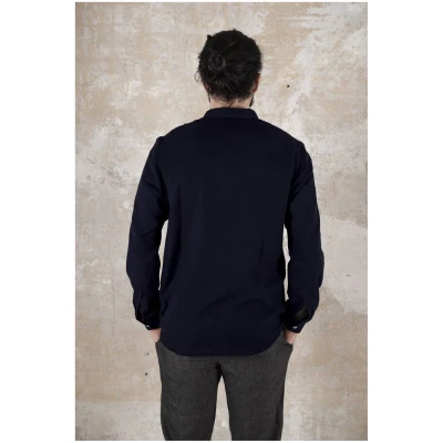 Jyoti Fair Works Herren vegan Hemd Harish Nachtblau Marineblau