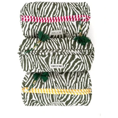 KIKOONI handgefertigte Kosmetiktasche "Desert Zebra"