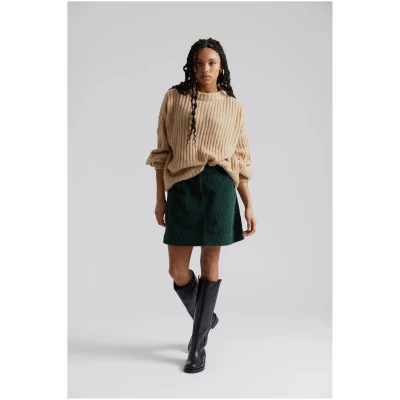 KOMODO Damen vegan Cord-Minirock Leoni Biologisch Baumwolle Soft Ivy
