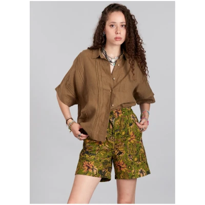 KOMODO Damen vegan Hemd Khaki