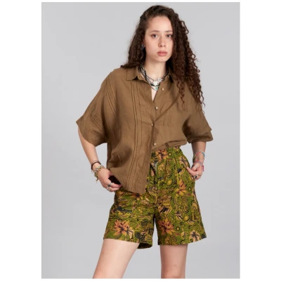 KOMODO Damen vegan Hemd Khaki