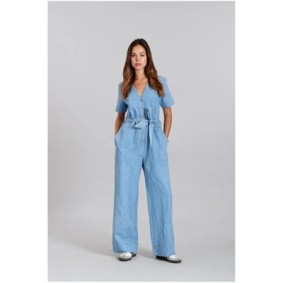 KOMODO Damen vegan Jumpsuit Elouise Light Wash