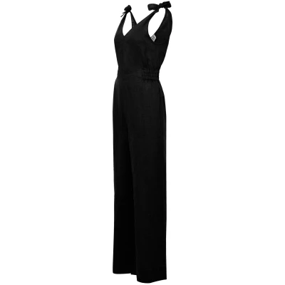 KOMODO Damen vegan Jumpsuit Floss Line Schwarz