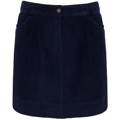 KOMODO Damen vegan Kord-Minirock Leoni Biologisch Baumwolle Dunkelmarine