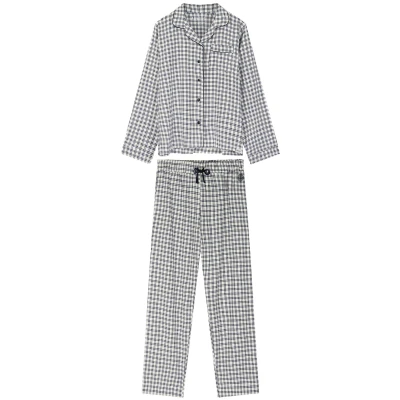 KOMODO Damen vegan Pyjama Set Jim Jam Frauen Weiß