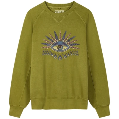 KOMODO Herren vegan Anton Komodo Eye Sweatshirt Grün