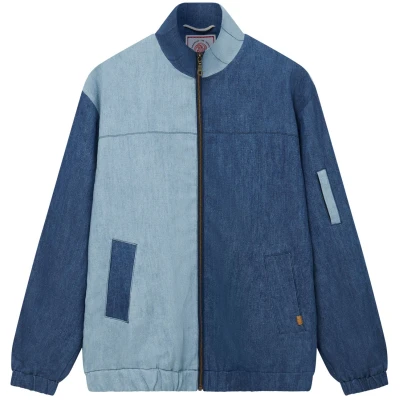 KOMODO Herren vegan Jacke Tobias Blau Patchwork