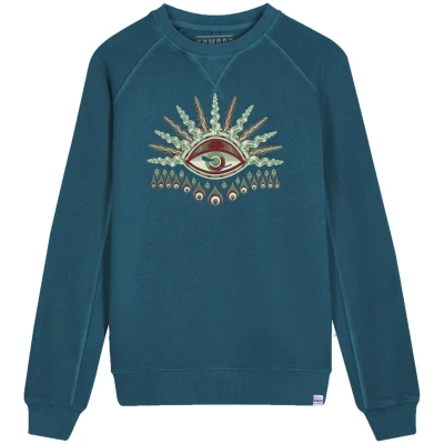 KOMODO Herren vegan Komodo's Eye Sweatshirt Blaugrün