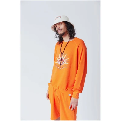 KOMODO Herren vegan Komodo's Eye Sweatshirt Orange