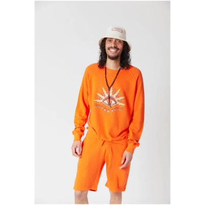 KOMODO Herren vegan Komodo's Eye Sweatshirt Orange