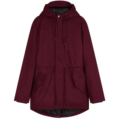 KOMODO Herren vegan Parka Wilson Water Resistant Biologisch Baumwolle Weinrot