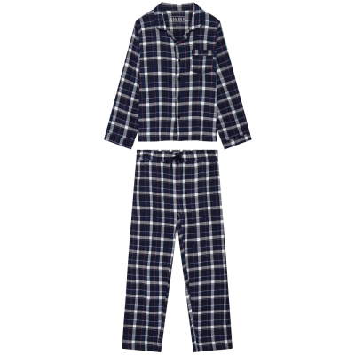 KOMODO Herren vegan Pyjama Set Jim Jam Herren Gots Biologisch Baumwolle Dark Navy
