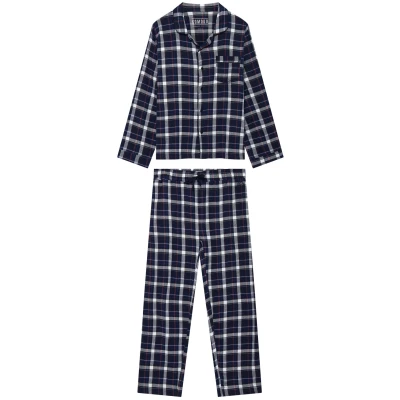 KOMODO Herren vegan Pyjama Set Jim Jam Herren Gots Biologisch Baumwolle Dark Navy