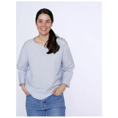 Kaipara - Merino Sportswear URBAN Wolle-Leinen Blusenshirt