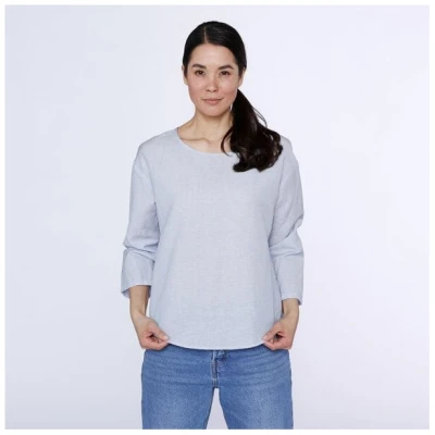 Kaipara - Merino Sportswear URBAN Wolle-Leinen Blusenshirt