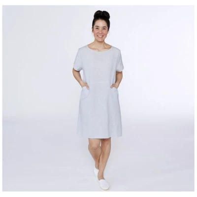 Kaipara - Merino Sportswear URBAN Wolle-Leinen Kleid kurz "Onesize"