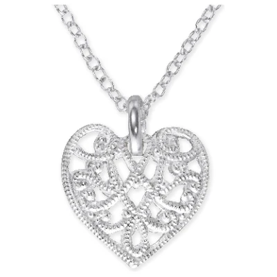Kette "Herz", silber, silber Einheitsgröße