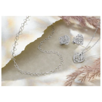 Kette "Herz", silber, silber Einheitsgröße