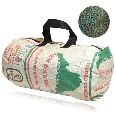 Kimuli Handgenähte Sporttasche & Reisetasche aus recycelten Zementsäcken