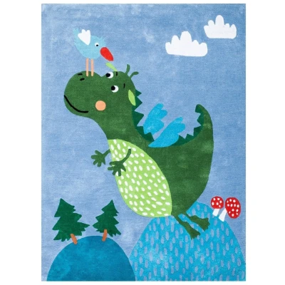 Kinderteppich Bio-Baumwolle "Drache" Maße 100 x 130 cm