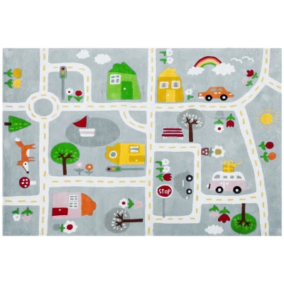 Kinderteppich Bio-Baumwolle "Spielstraße" Maße ca. 114 x 160 x 1,5 cm