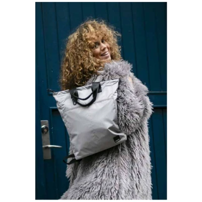 Kintobe Herren vegan Rucksack Tippi Chrom Grau