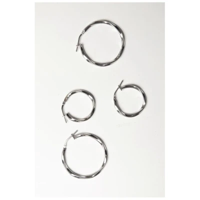 Kiwistories Creolen Ohrringe recycelt 925er Sterling Silber