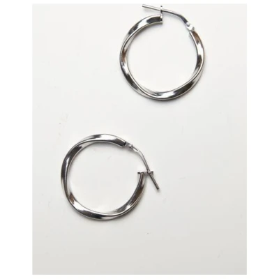 Kiwistories Creolen Ohrringe recycelt 925er Sterling Silber