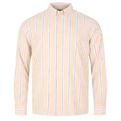 KnowledgeCotton Apparel Hemd gestreift - Relaxed fit striped cotton shirt - aus Bio-Baumwolle