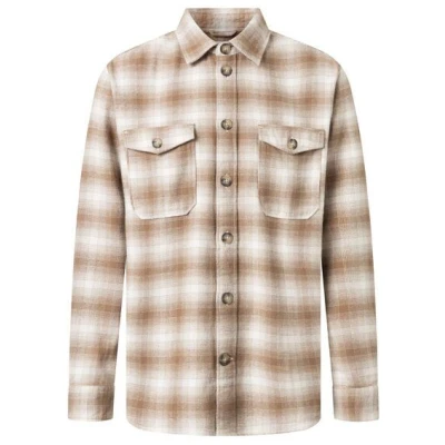 KnowledgeCotton Apparel Herren Overshirt - FLANNEL LOOSE FIT CHECKERED SHIRT - GOTS