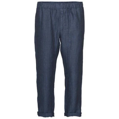 KnowledgeCotton Apparel Loose Pant Fishbone Leinen-Struktur