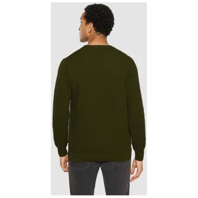 KnowledgeCotton Apparel Pullover - VAGN Regular Bubble Knit Crew Neck - aus biologisch angebauter Baumwolle