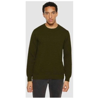 KnowledgeCotton Apparel Pullover - VAGN Regular Bubble Knit Crew Neck - aus biologisch angebauter Baumwolle