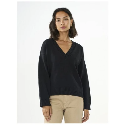 KnowledgeCotton Apparel Strickpullover mit V-Ausschnitt aus Bio-Baumwolle