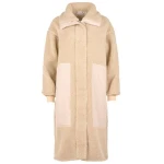 KnowledgeCotton Apparel Teddy Mantel - High Neck Zip - aus recyceltem Polyester