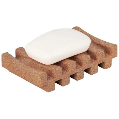Kork-Deko 3er-Pack Seifenablage aus Kork | Kork-Seifenschale | 13,5x8x3cm