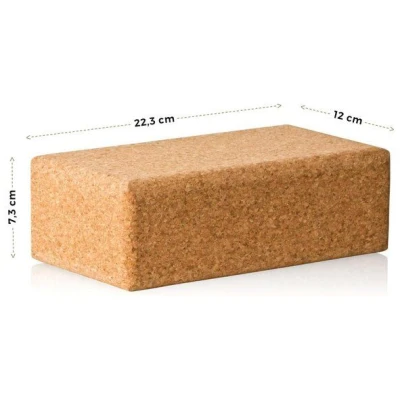 Kork-Deko einzelner Yoga Block Klotz aus Naturkork, Kork